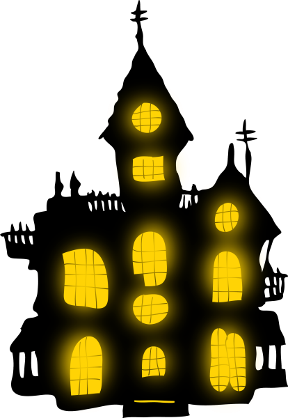 Дом с привидениями силуэт