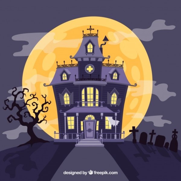 Домики страшные вектор