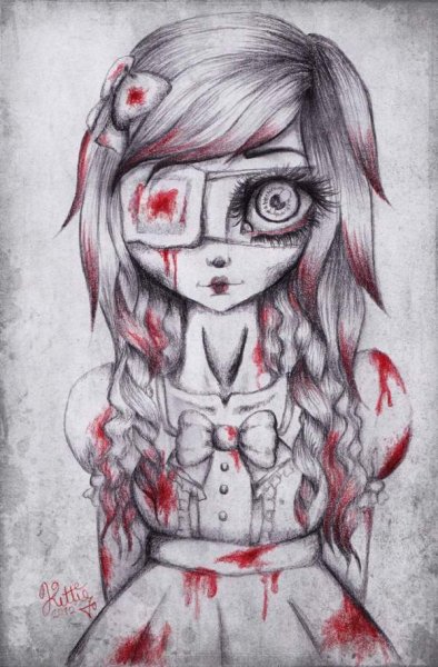 Страшные картинки для срисовки