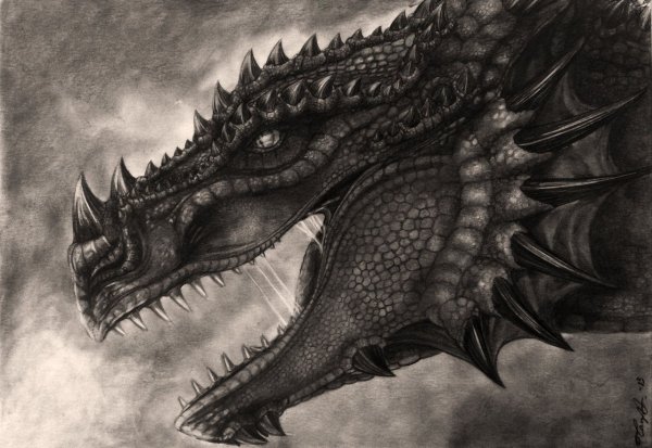 Голова дракона в профиль
