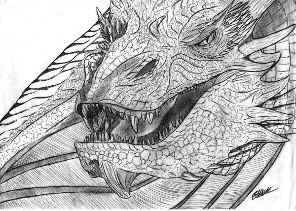 Дракон Смауг белая