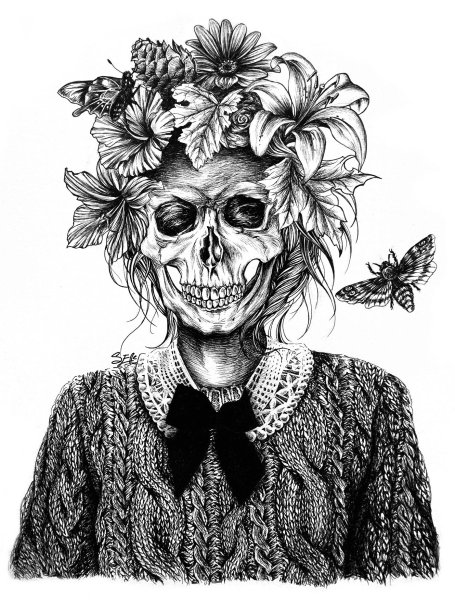 Скелет тату эскиз