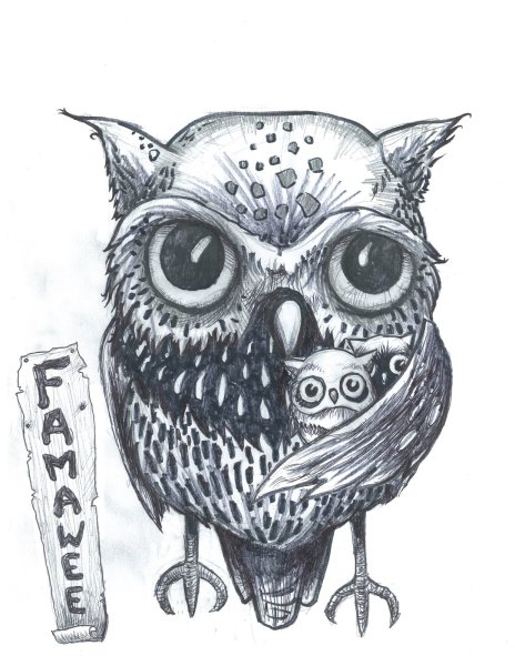 Совушки для срисовки