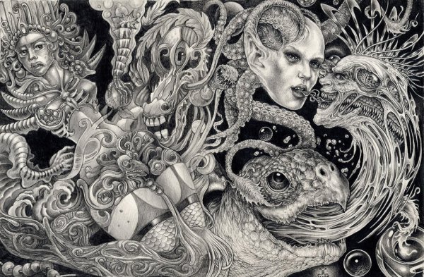 Рисунки ручкой шизофрения