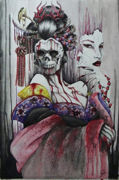 Страшные рисунки Японии