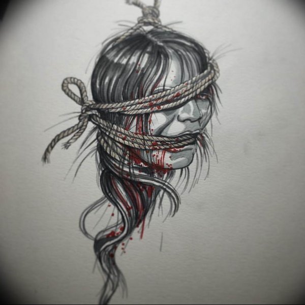 Япония гравюра существа