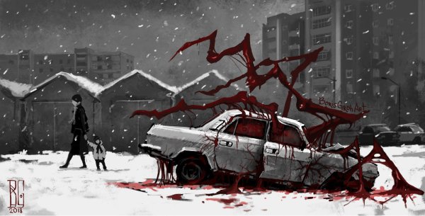 Рисование разрушенных зданий