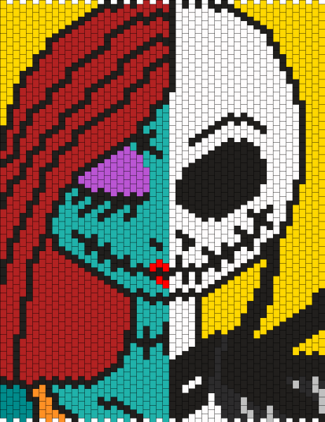 Череп из клеточек