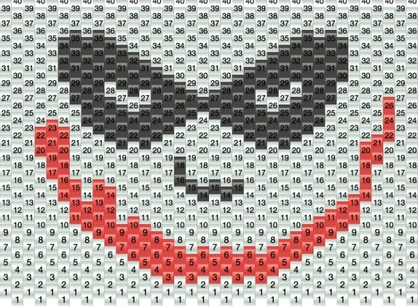 Рисование по клеточкам маски в тетради