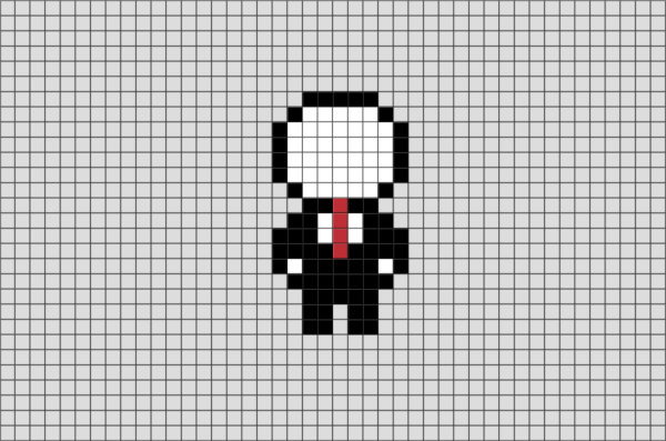 Slenderman Pixel Art