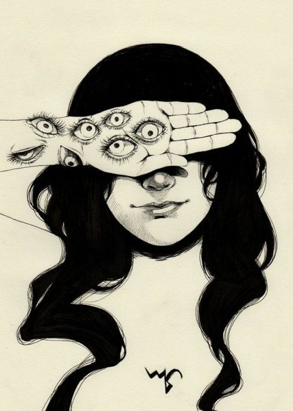 Половина лица арт