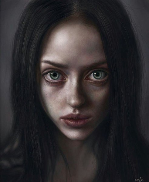 Страшные рисунки девушек