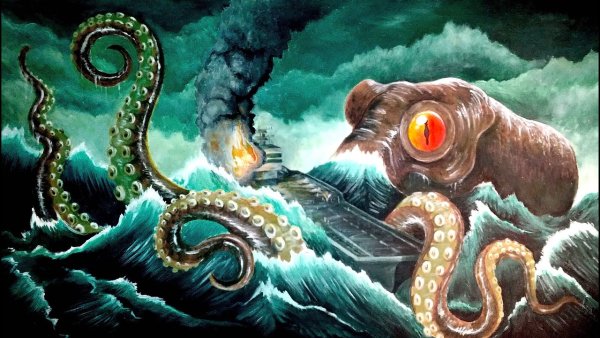 Гигантский осьминог убийца Кракен