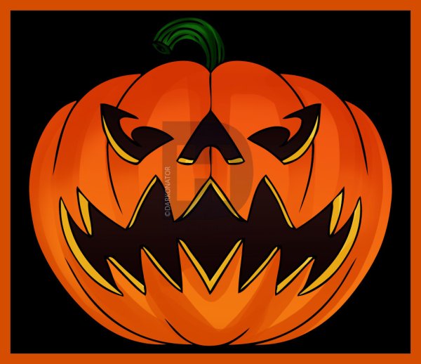 Мультяшная тыква на Хэллоуин