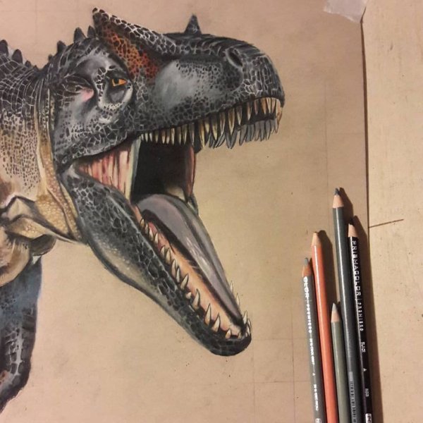 Реалистичное изображение динозавра