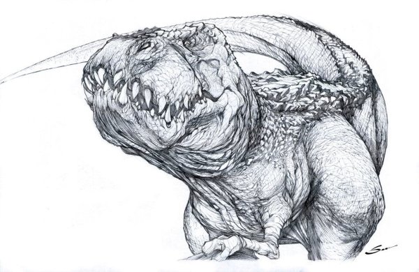 Тираннозавр рекс скейч