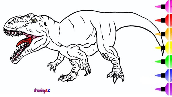 Нога динозавра рисунок