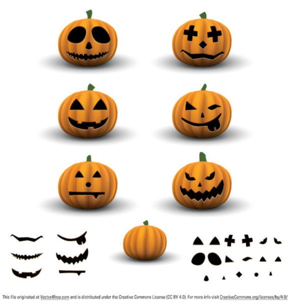 Лицо тыквы на Хэллоуин