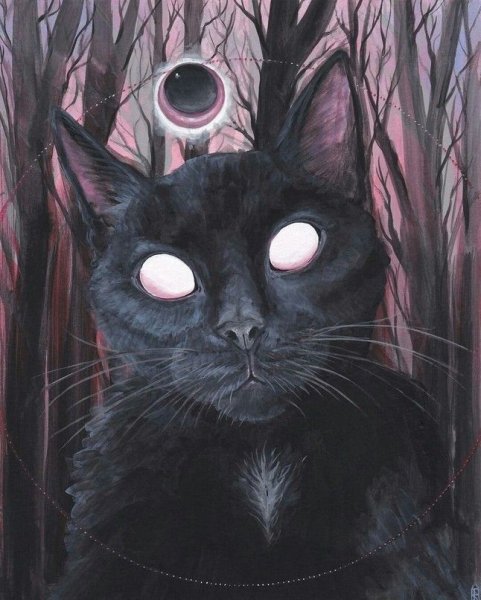 Мультяшный кот страшный