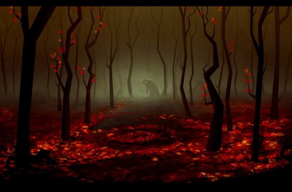 Дремучий лес иллюстрация