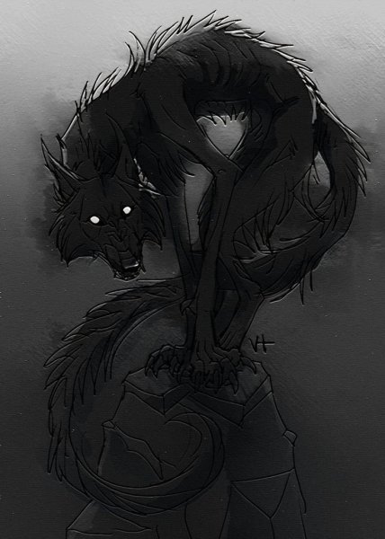 Страшная морда оборотня