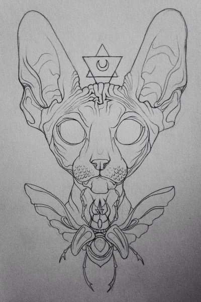 Анубис карандашом