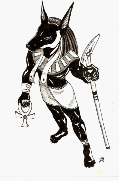 Боги Египта тату Анубис Анубис