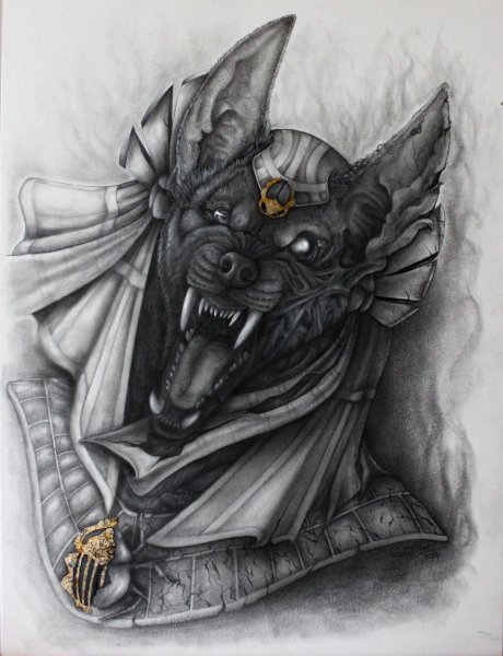 Анубис Бог Египта тату эскизы