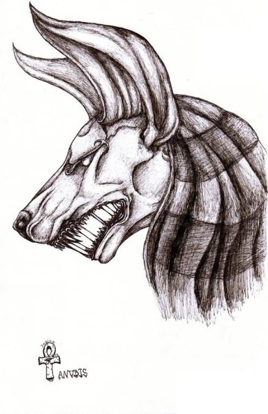 Анубис Бог Египта эскиз