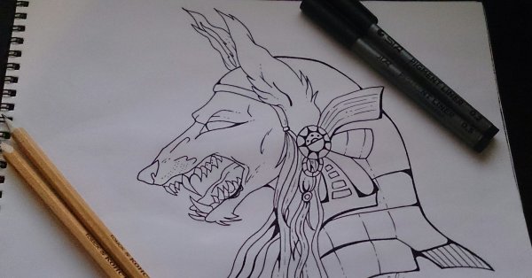 Тату эскизы Египет Анубис