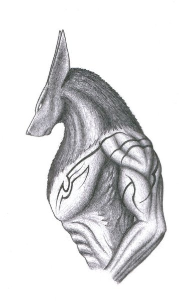 Тату древний Египет Анубис