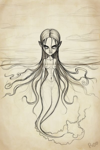 Скетчи мифических русалок