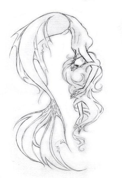 Мифические существа арт карандашом