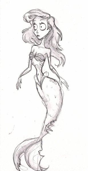 Стиль Тима Бёртона Ариэл