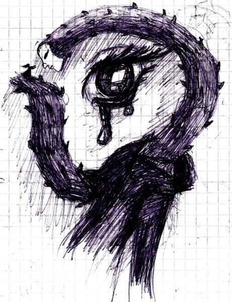 Страшные рисунки ручкой