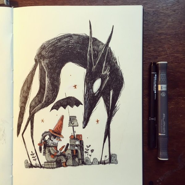 Скетчбук монстры