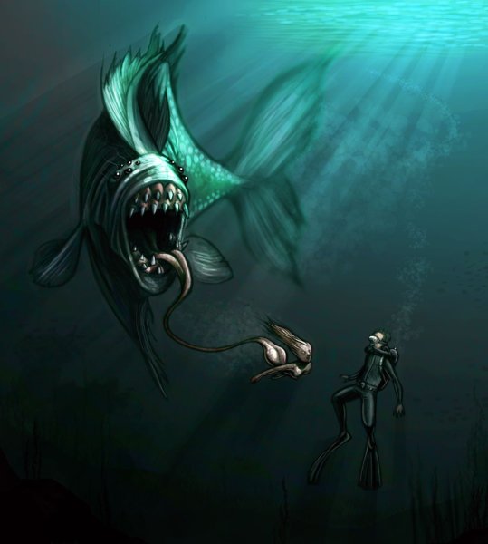 Злая Русалка карандашом