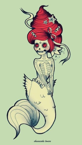 Страшная Русалка рисунок