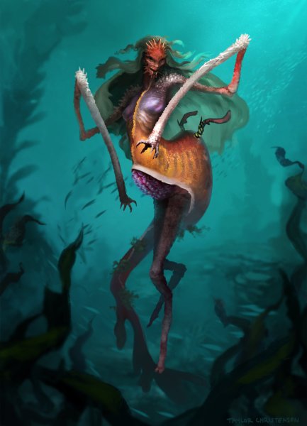 Русалка арт для срисовки