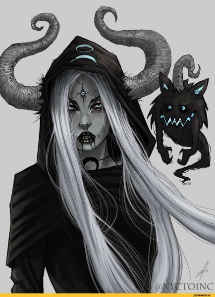 Девушка демон арт