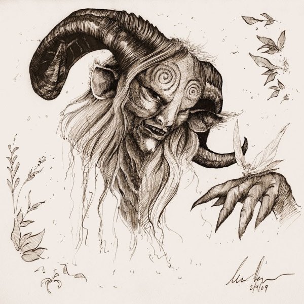 Лабиринт фавна тату эскиз