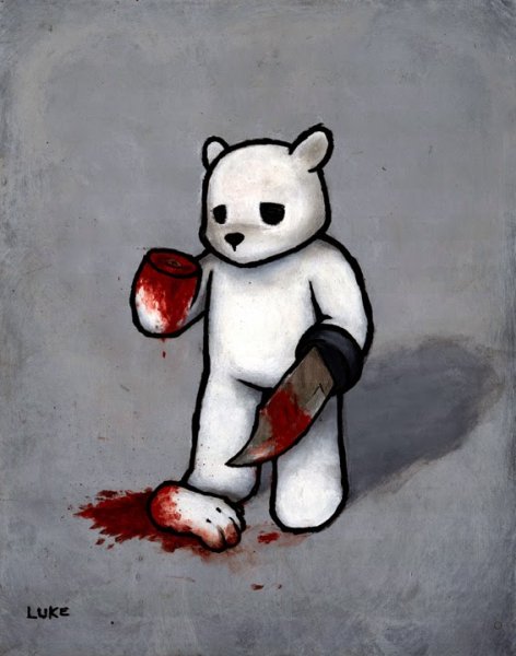 Крутой медведь арт