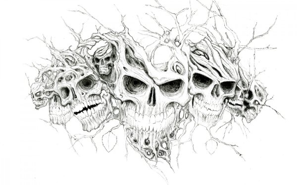 Необычные страшные рисунки