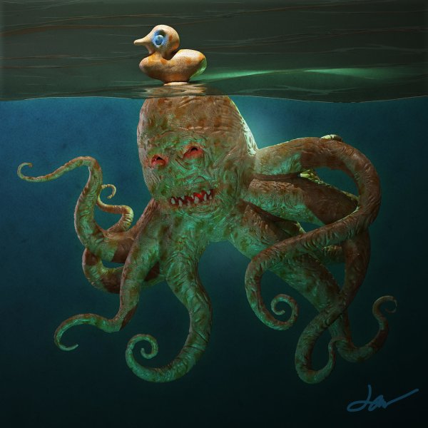 Гигантский осьминог убийца Кракен