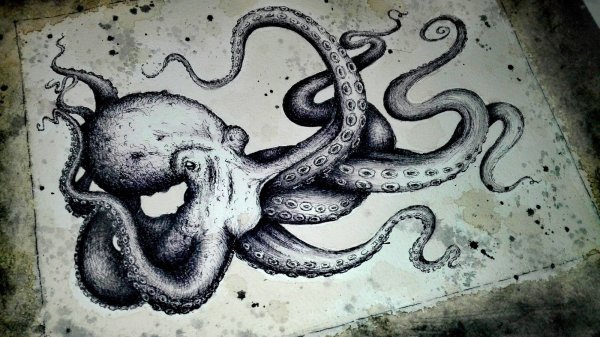 Щупальца карандашом