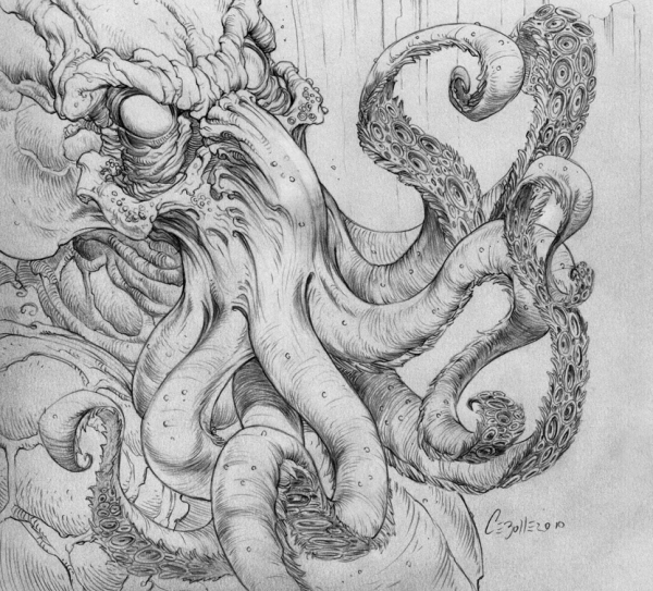 Ктулху Лавкрафт тату эскиз