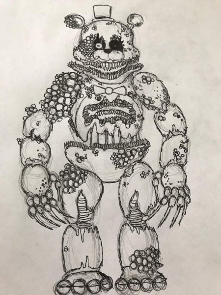 Раскраска Твистед Фредди