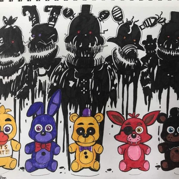 Раскраски АНИМАТРОНИКИ милые и малыш