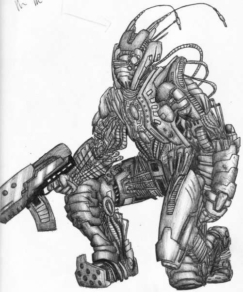 Робот карандашом