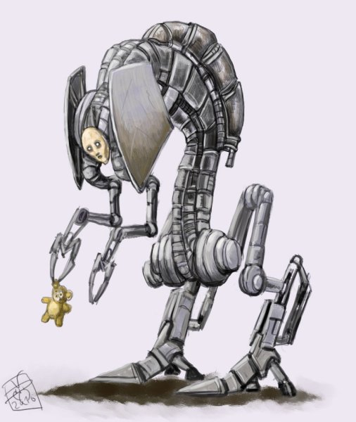 Промышленный робот рисует